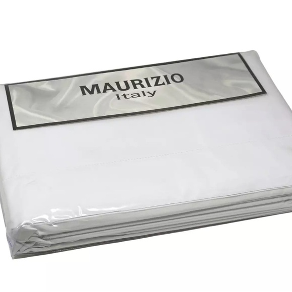 MAURIZIO Made In Italy QUEEN 3PC Cotton Chic Hemstitch White Duvet Cover Set NEW - Picture 4 of 4